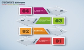 infographics business arrow vector